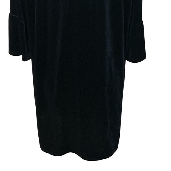 NWT Jude Connally Women’s Kerry Navy Velvet Like Bell Sleeve Dress Size Large - Picture 8 of 14